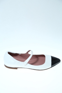 Ballerine Bianco e nero Cuoio - LORENA PAGGI